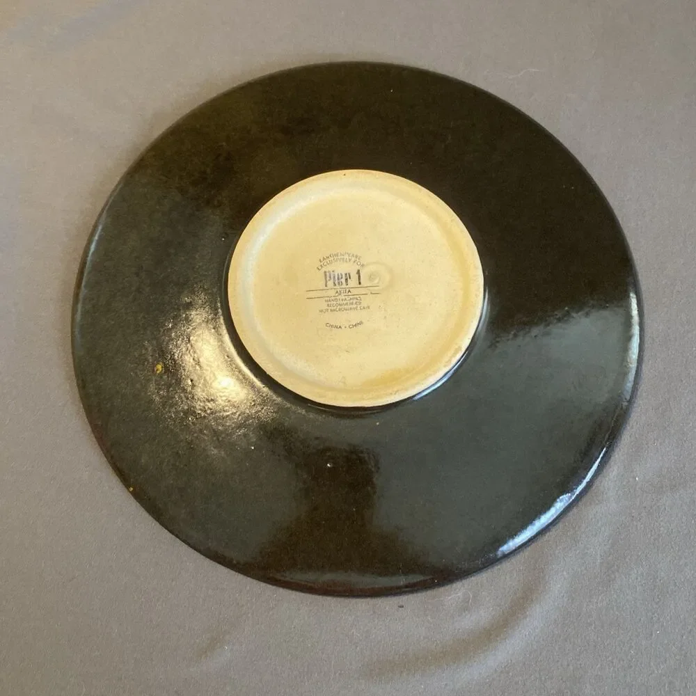 Earthenware Pier 1 AKITA Floral Pattern Luncheon Salad Plate 8